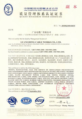船級(jí)社ISO9001-2000質(zhì)量管理體系認(rèn)證